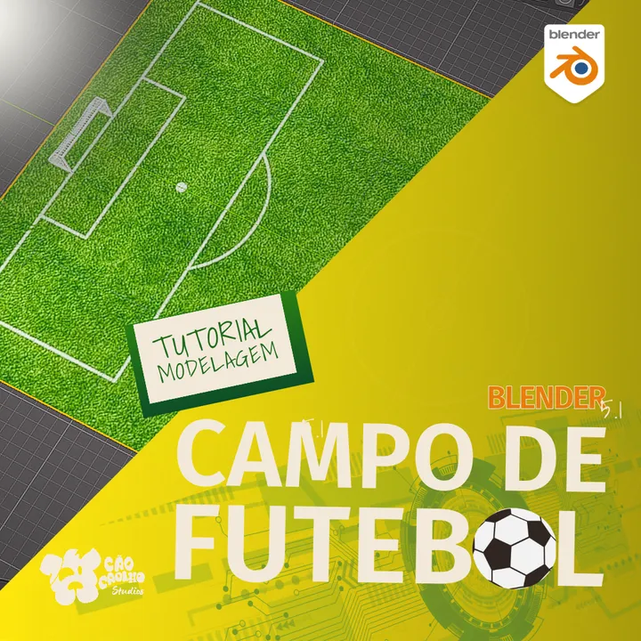 Modelei um Campo de Futebol 3D Inspirado na Copa do Mundo ⚽🏆
