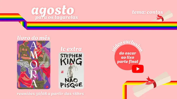 Resumo do clube do livro dos tagarelas para o mês de AGOSTO
