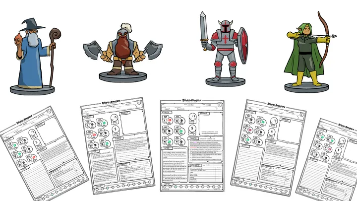 Personagens prontos de Reinos de Aventura!