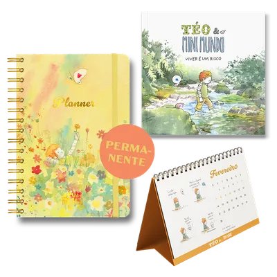 Planner permanente (não datado) + Calendário 2027 + Livro Téo 4