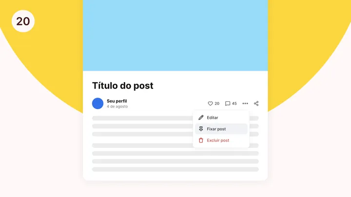 #20: Posts fixados e métrica de comentários