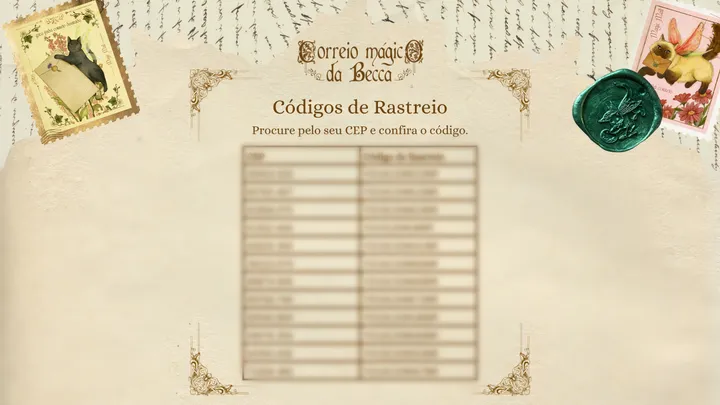 Olha o código de rastreio chegando aí