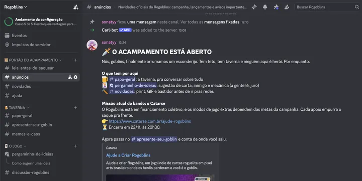 Discord para apoiadores