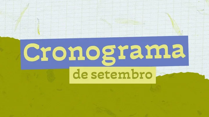Cronograma de setembro📚
