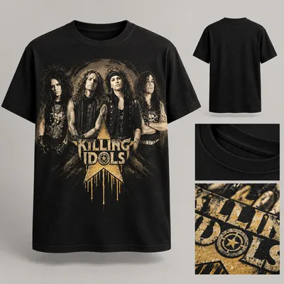 Camiseta Premium + Poster da banda (A3)