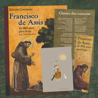 Livro + marcador + Cântico das criaturas + Francisquinho