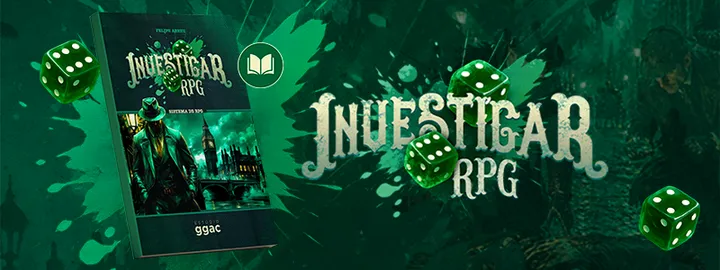Investigar RPG - Jogue e veja uma live sobre o RPG e garanta o seu exemplar com benefícios e brindes!