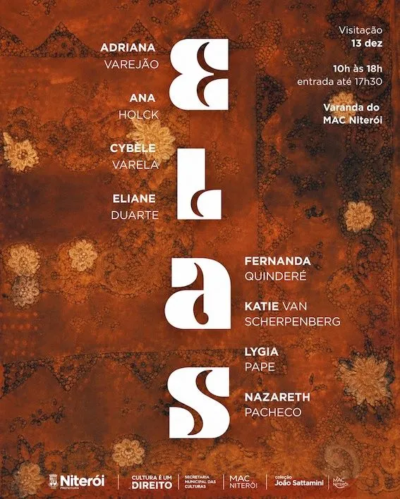 ELIANE DUARTE EM ELAS — MAC NITERÓI

Em 2025, a obra de Eliane Duarte integrou ELAS, no MAC Niterói, exposição construída a partir das coleções do museu e da Coleção João Sattamini. A mostra reuniu oito artistas brasileiras de diferentes gerações: Adriana Varejão, Ana Holck, Cybèle Varela, Eliane Duarte, Fernanda Quinderé, Katie van Scherpenberg, Lygia Pape e Nazareth Pacheco.

Ao colocar essas artistas em diálogo, ELAS evidencia diferentes investigações sobre corpo, matéria, memória e feminino na arte brasileira. A presença de Eliane nesse conjunto reafirma a atualidade de uma obra em que tecido, costura e matéria deixam de ser suporte para adquirir pele, volume e presença.

Quase vinte anos após sua morte, Eliane retorna ao MAC dentro de uma nova leitura curatorial e ao lado de artistas fundamentais da arte brasileira. Sua obra permanece viva porque continua sendo exposta, confrontada com outras gerações e reinterpretada no presente.

2024 — Reza, Central Galeria, São Paulo.
2025 — Quebracorpo, Carpintaria, Rio de Janeiro.
2025 — ELAS, MAC Niterói.
2025–2026 — Exposition Générale, Fondation Cartier, Paris.