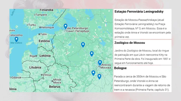 Mapa de Localização | Anna Karênina