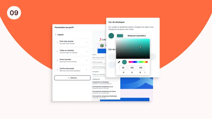 #09: Personalize a cor e o layout da página inicial do perfil