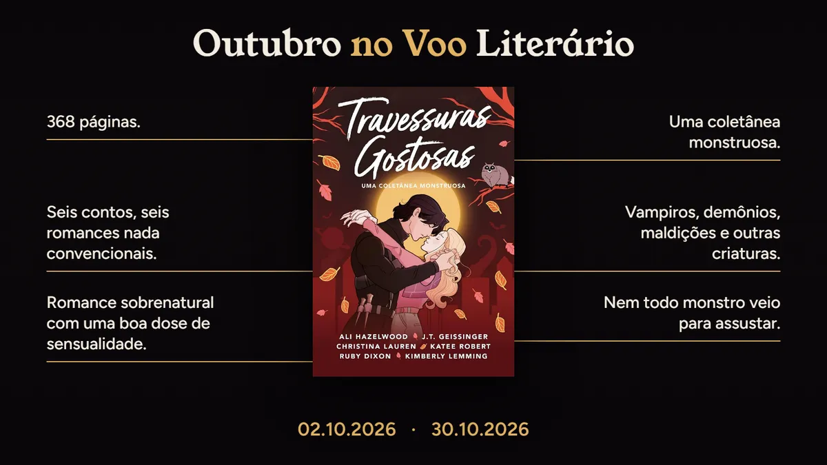 🎃✈️ Outubro no Voo Literário chegou!
