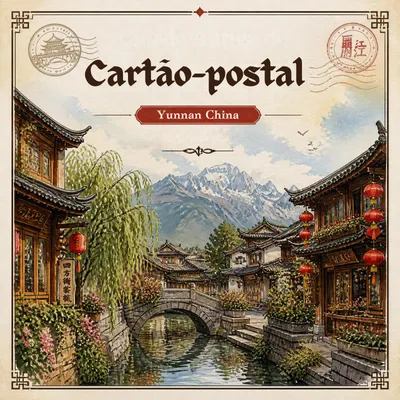 📮 Com carinho, da Terra do Dragão - Cartão Postal
