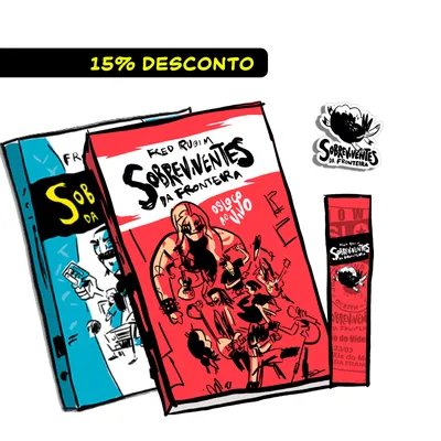 Livros 1 e 2 + marcador + adesivo