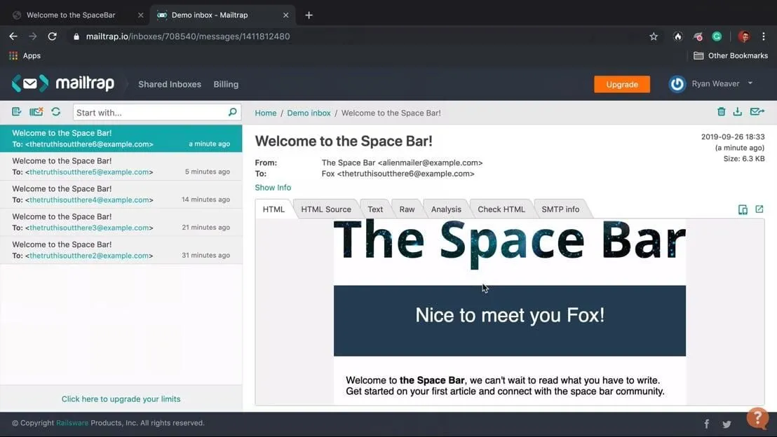 Email Context & the Magic "email" Variable > Symfony Mailer: Love Sending Emails Again | SymfonyCasts