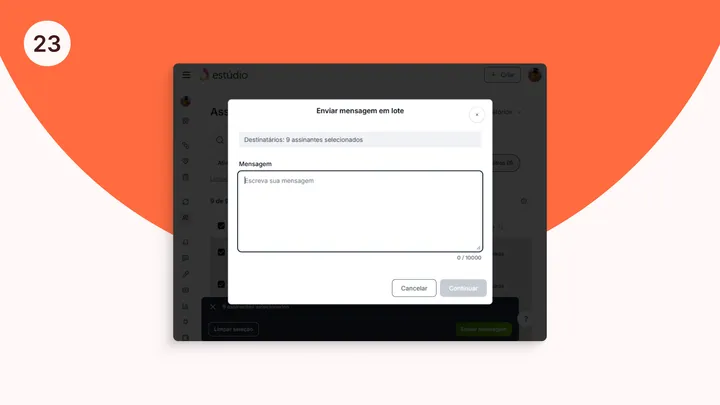 #23: Envio de mensagens em lote para apoiadores, seguidores e assinantes