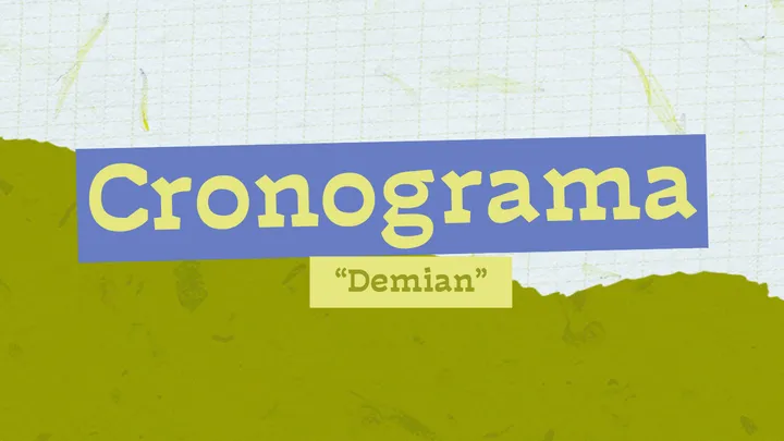 Cronograma antecipado: "Demian"
