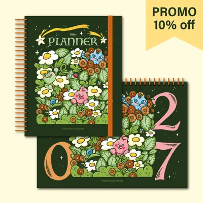 Kit Planner + Calendário Papoulas Douradas 2027