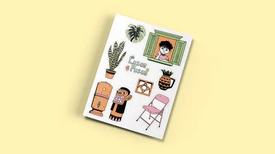 Cartela de adesivos Casa Brasileira