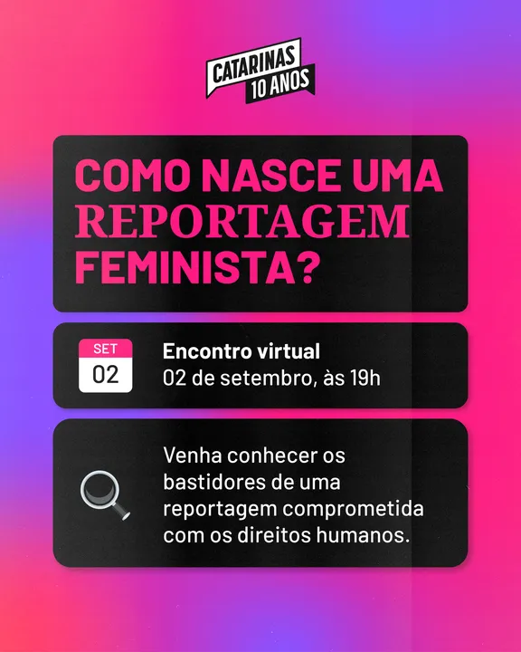 Dia 2 de setembro tem encontro feminista do Catarinas