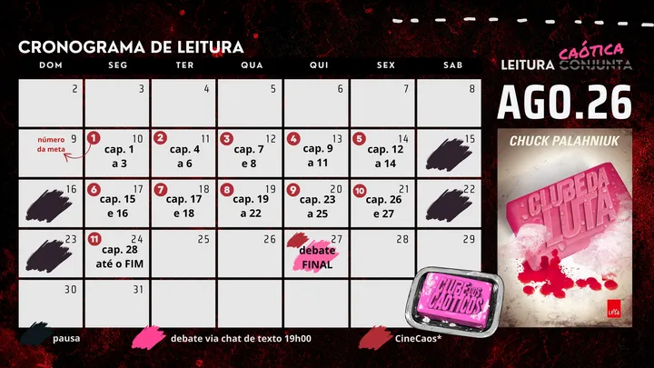 Vamos ler Clube da Luta? LEITURA CAÓTICA #47 | Ago/26