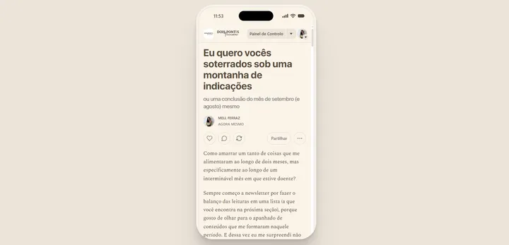 Newsletter na área 📬 | Eu quero vocês soterrados sob uma montanha de indicações