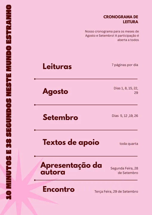 Cronograma de Leitura - 10min 38s