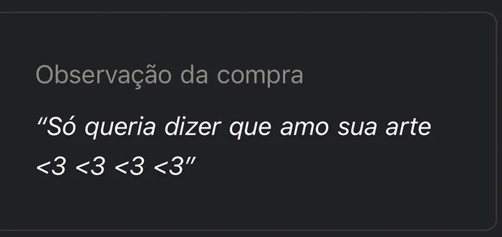 Uma simples mensagem transforma nosso dia 💜