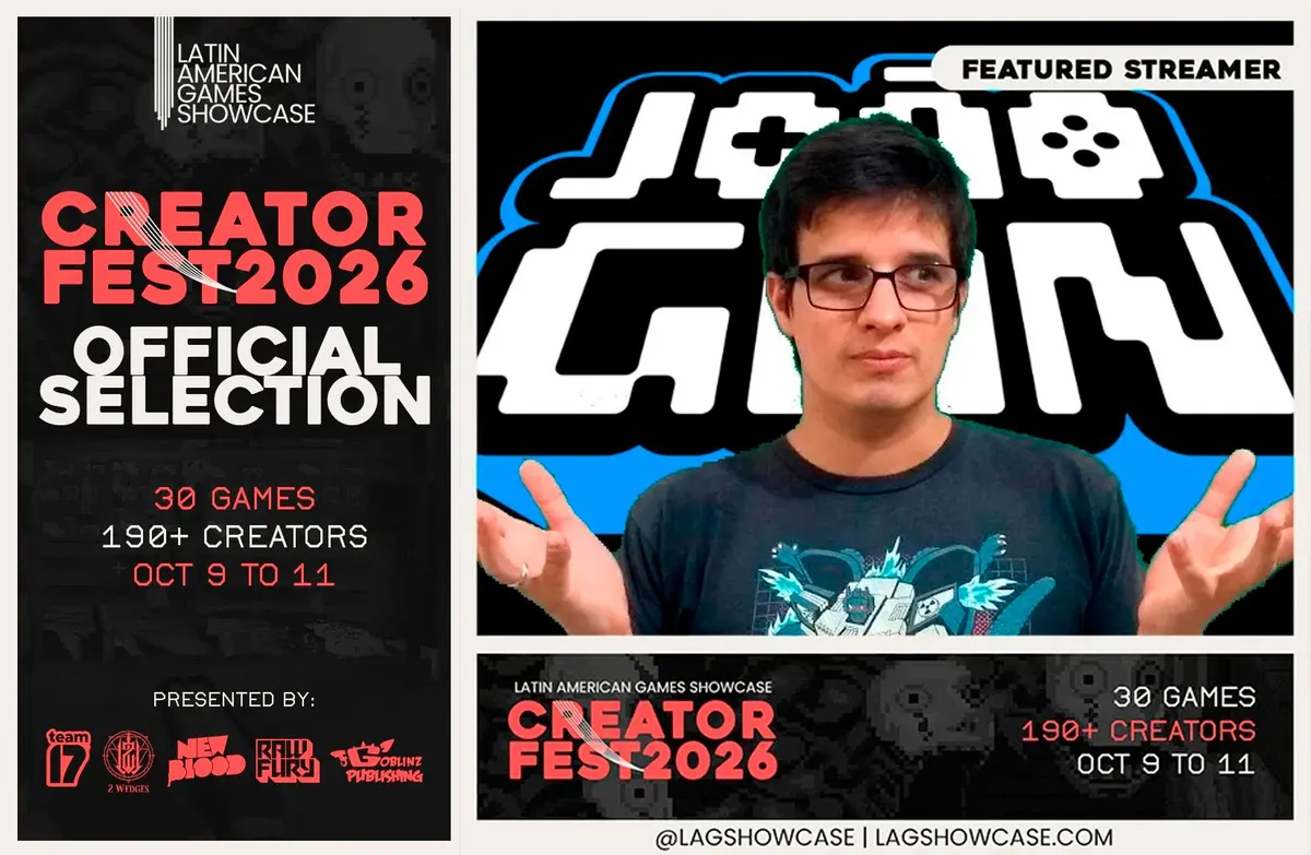 LAGS Creator Fest 2026: Duas lives, cinco jogos!