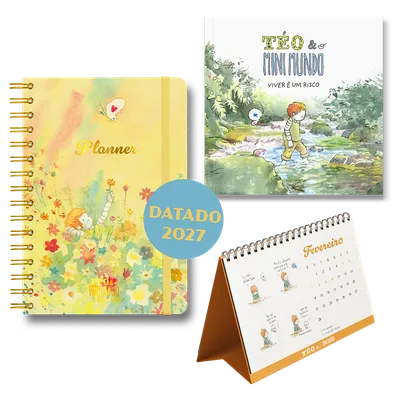 Planner 2027 (datado) + Calendário 2027 + Livro Téo 4