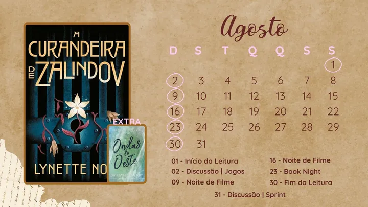 ✨Cronograma de Agosto✨