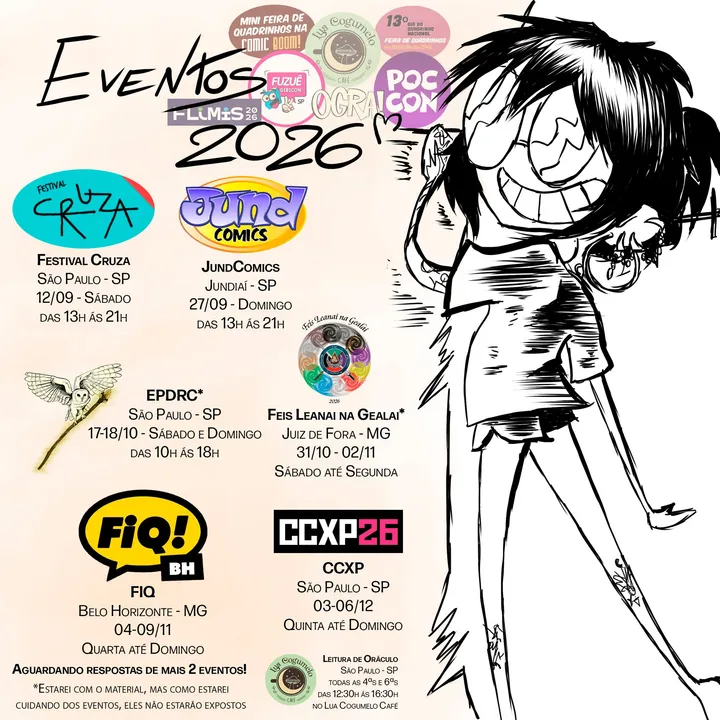 Onde me encontrar nos próximos meses!