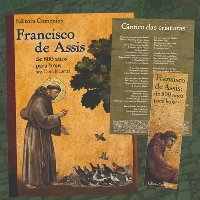 Livro + marcador de página + Cântico das criaturas