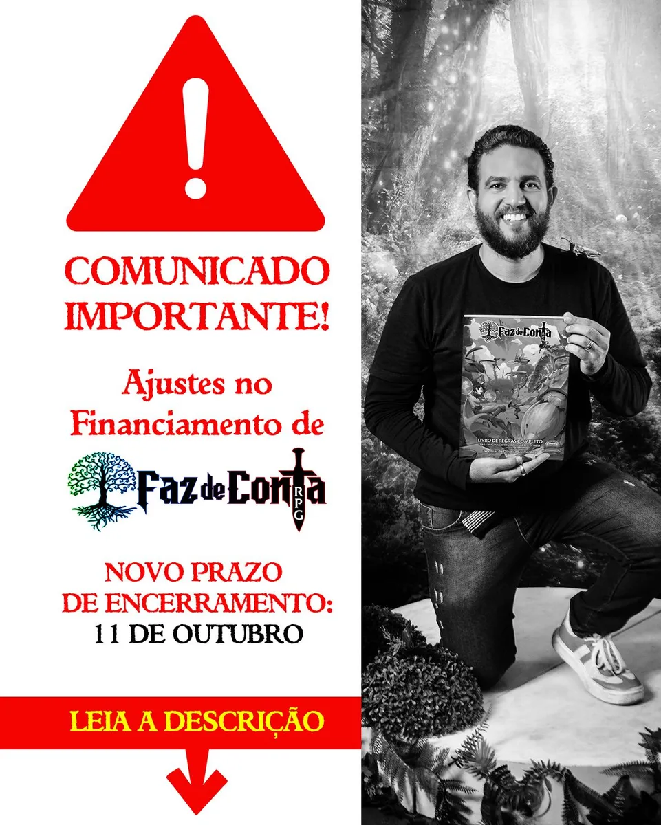 📢 COMUNICADO IMPORTANTE SOBRE O FINANCIAMENTO DO FAZ DE CONTA RPG!