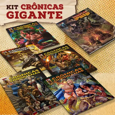 Kit Crônicas Pulp/Crônicas Hiborianas 1, 2, 3, 4 e 5