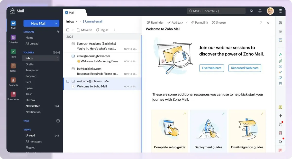 Zoho Email Features Explained (2025–2026): Mail, CRM, Campaigns, and Desk